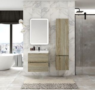 Шкаф подвесной Art&Max Techno 40x160см правый дуб мелфорд AM-Techno-1600-AC-SO-LW823-R